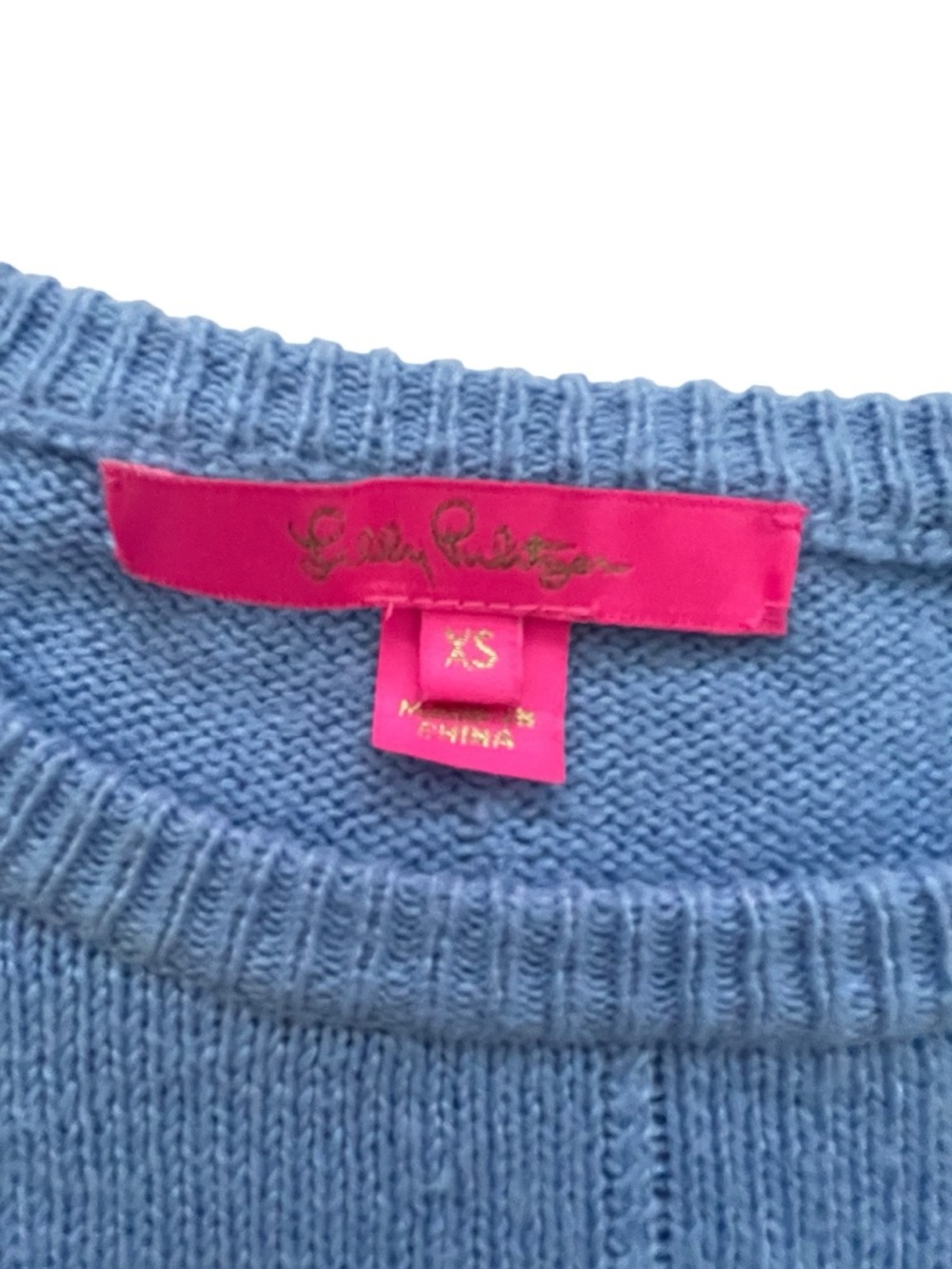 Lilly Pulitzer Geraldine Blue Pearl Sweater Size: XS - Picture 8 of 11